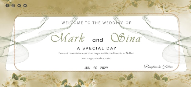 PSD psd wedding landing page template