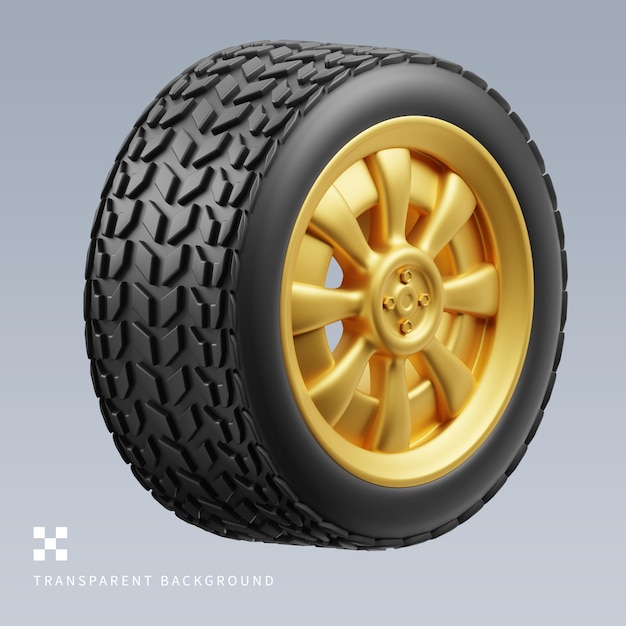 PSD Wheel 3D illustration