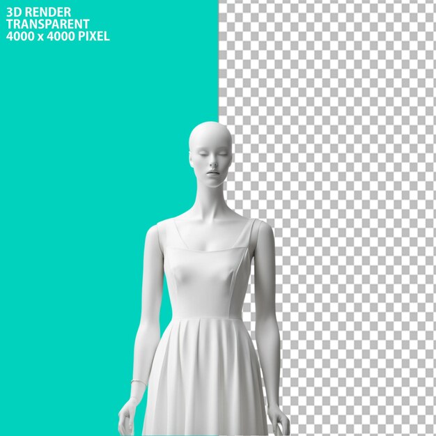 PSD White Paper bag and female mannequin for mockups