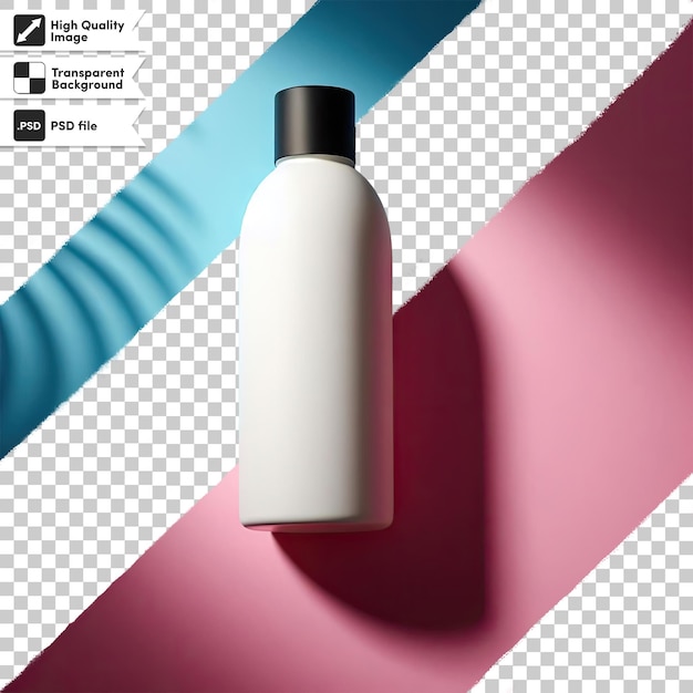 PSD psd white plastic bottle on transparent background