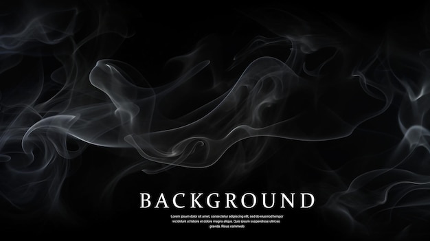 PSD White smoke on black background darkness concept wallpaper background design dark design