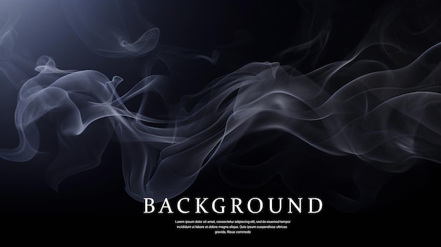 PSD White smoke on black background darkness concept wallpaper background design dark design