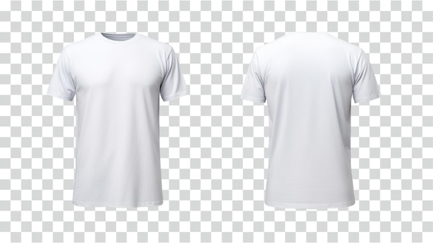 Psd white t shirt mockup transparent background