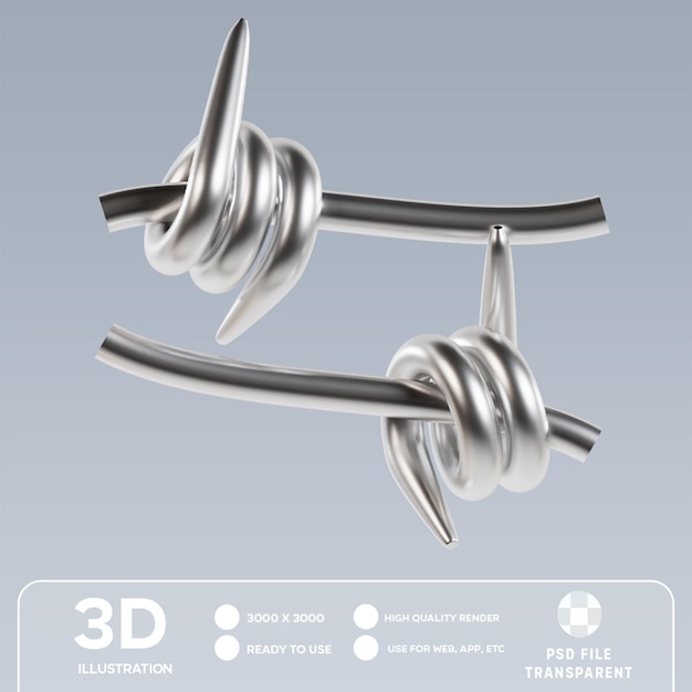 PSD wire 3D Illustration