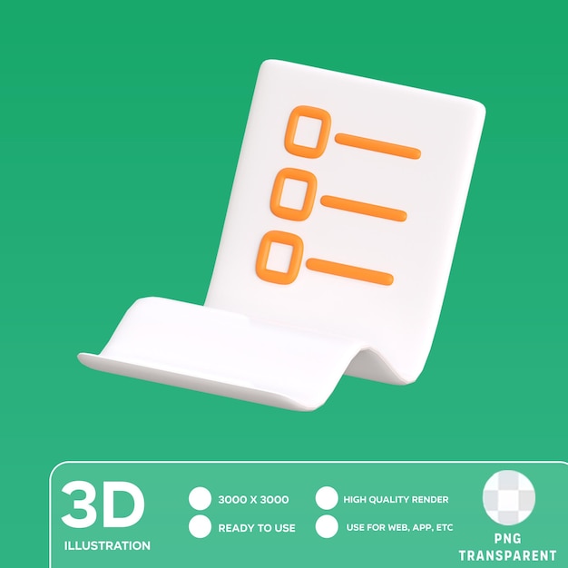 PSD Wishlist 3D Illustration