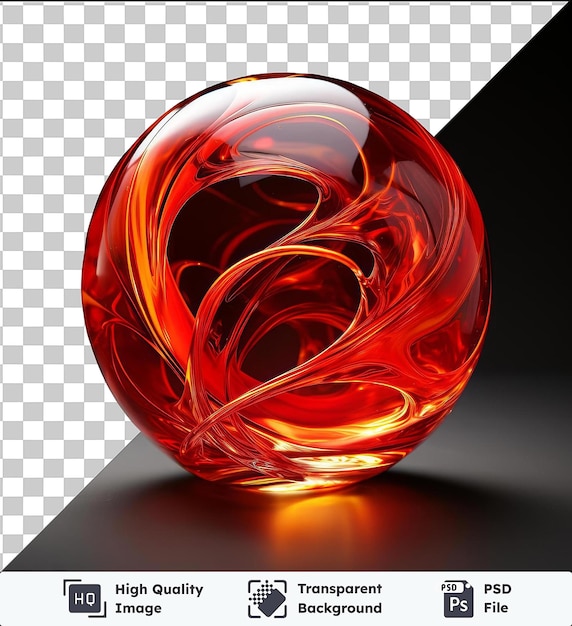 PSD with Transparent realistic photographic Glassblower_s glass art