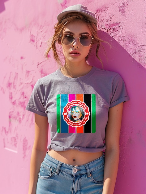 PSD psd woman tshirt mockup