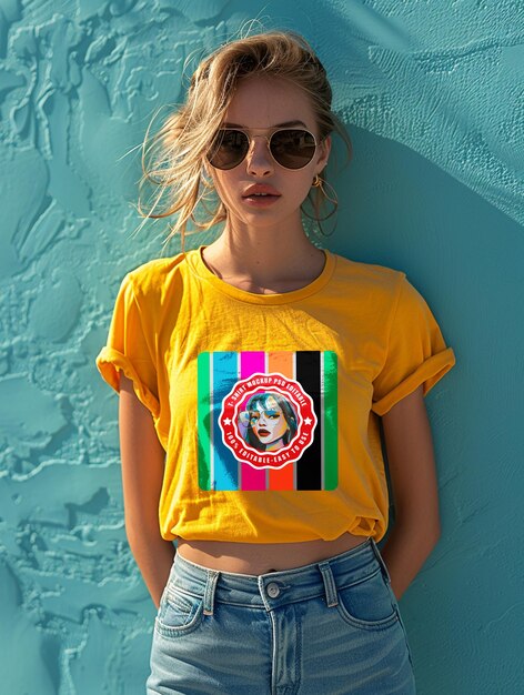 PSD psd woman tshirt mockup