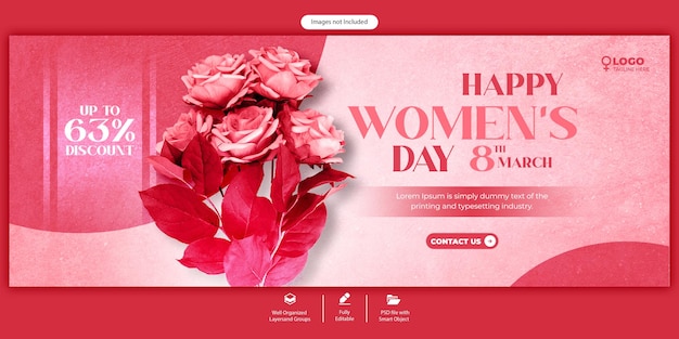 PSD womens day social media cover template