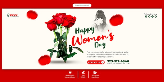 PSD womens day social media cover template