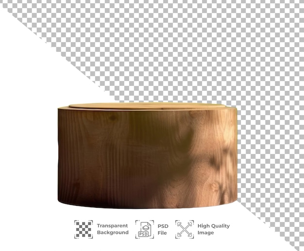 PSD Wood Podium product isolated