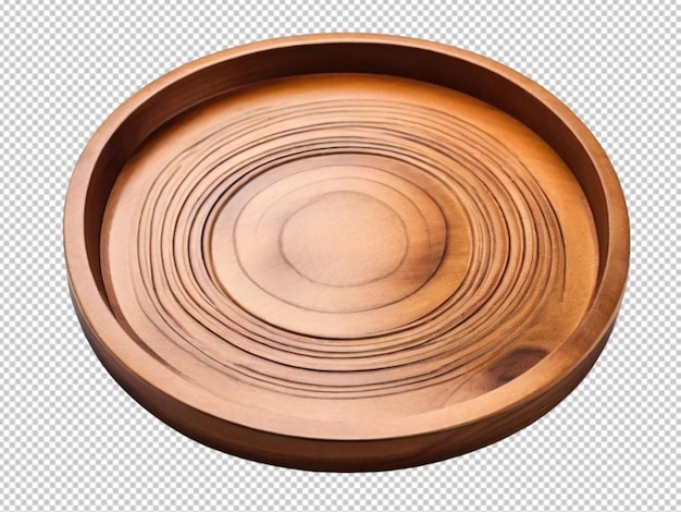 psd of a wooden circle tray