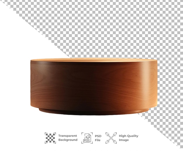 PSD Wooden Podium isolated on transparent background