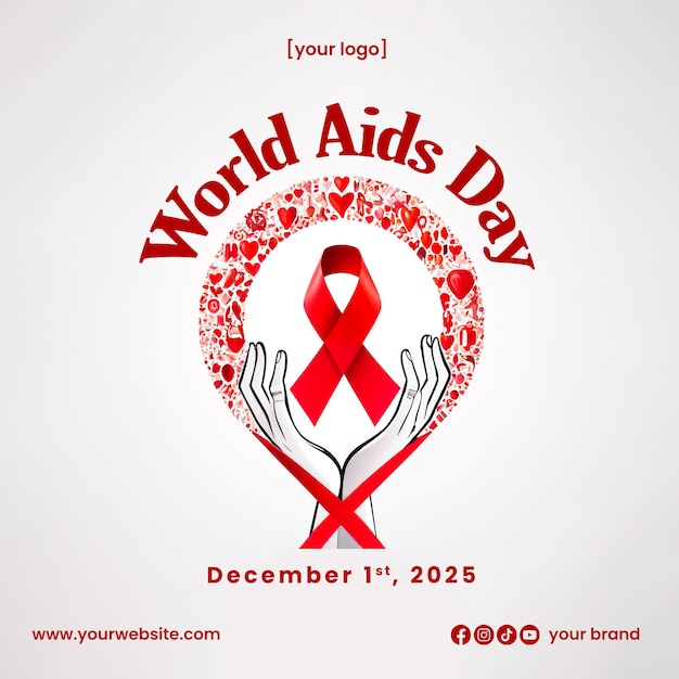 PSD psd world aids day social media instagram post template