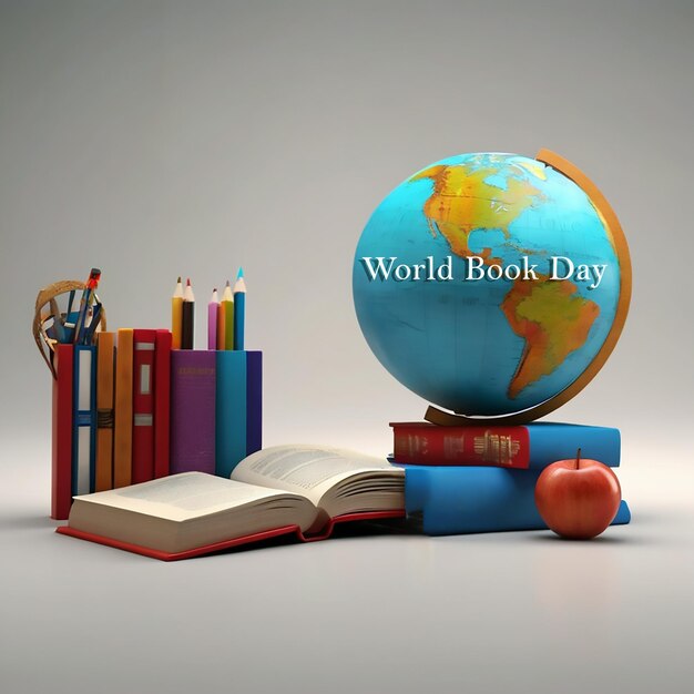 PSD World Book Day Designed to greeting or celebrate World Book Day