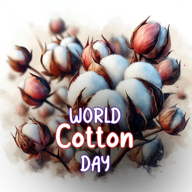 PSD psd world cotton day poster template