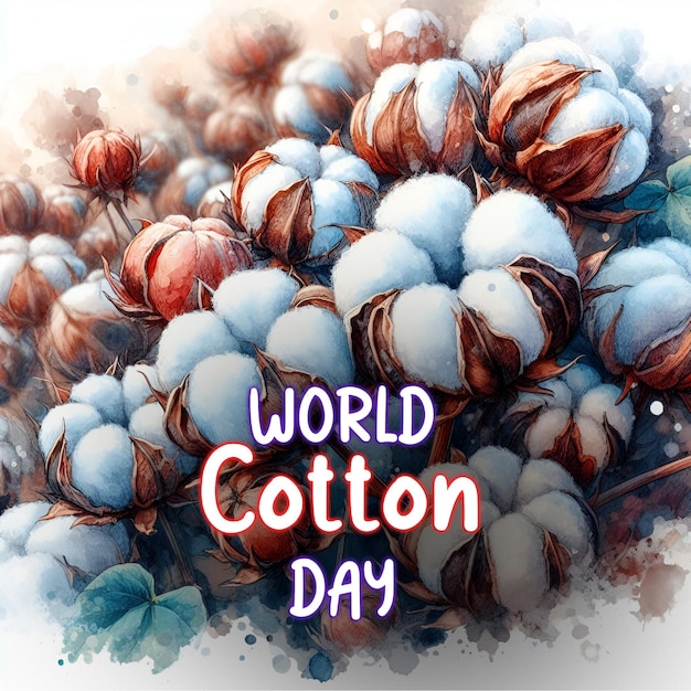 PSD psd world cotton day poster template