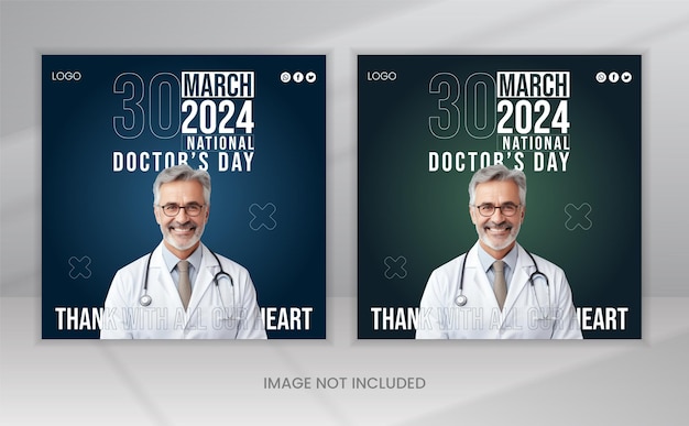 PSD psd world doctors day social media template 2024