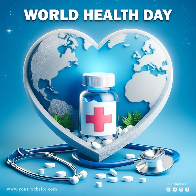 PSD world health day social media post design