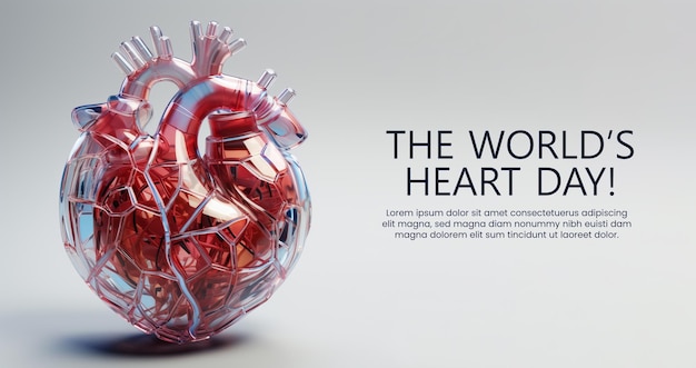 PSD psd world heart day poster banner flyer template