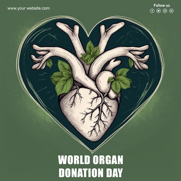 PSD psd world organ donation day social media post design