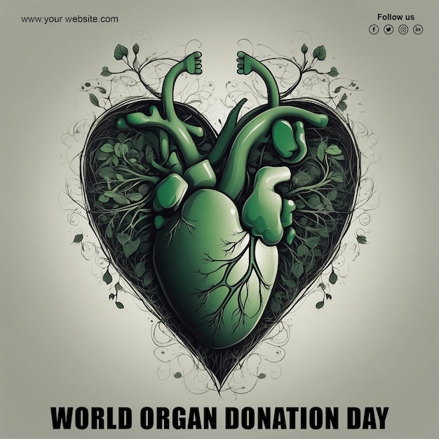 PSD psd world organ donation day social media post design