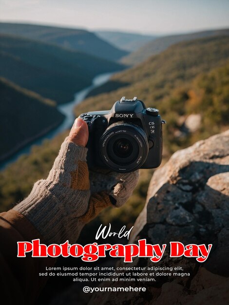 PSD psd world photography day social media poster and banner design template