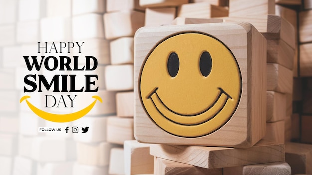 PSD psd world smile day banner and social media post design