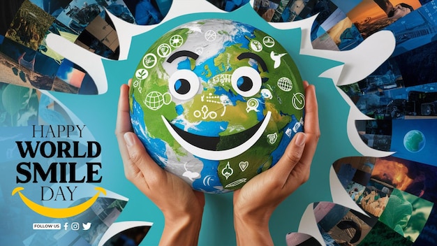 PSD psd world smile day banner and social media post design