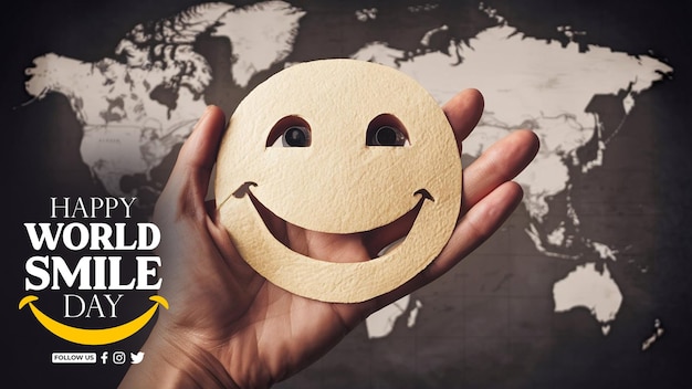 PSD psd world smile day banner and social media post design