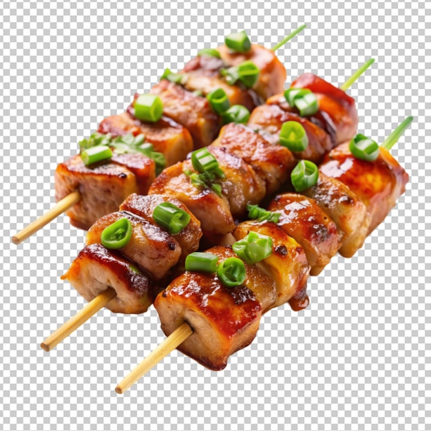 PSD of a yakitori on white background