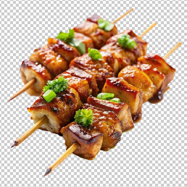 PSD of a yakitori on white background