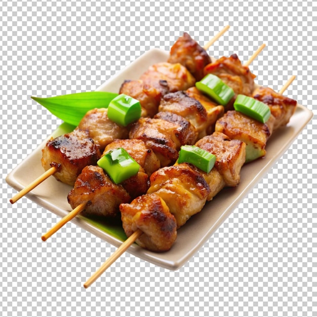 PSD of a yakitori on white background