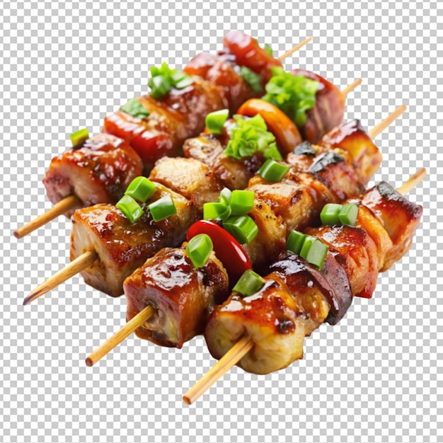 PSD of a yakitori on white background