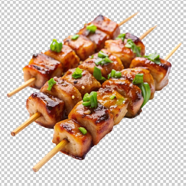 PSD of a yakitori on white background