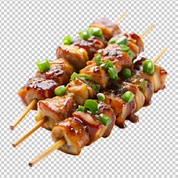 PSD of a yakitori on white background