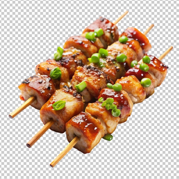 PSD of a yakitori on white background