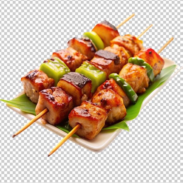 PSD of a yakitori on white background