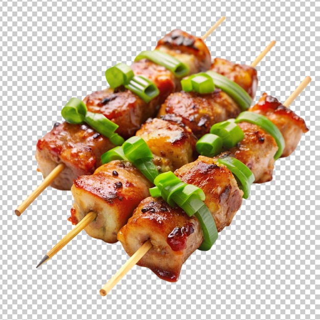 PSD of a yakitori on white background