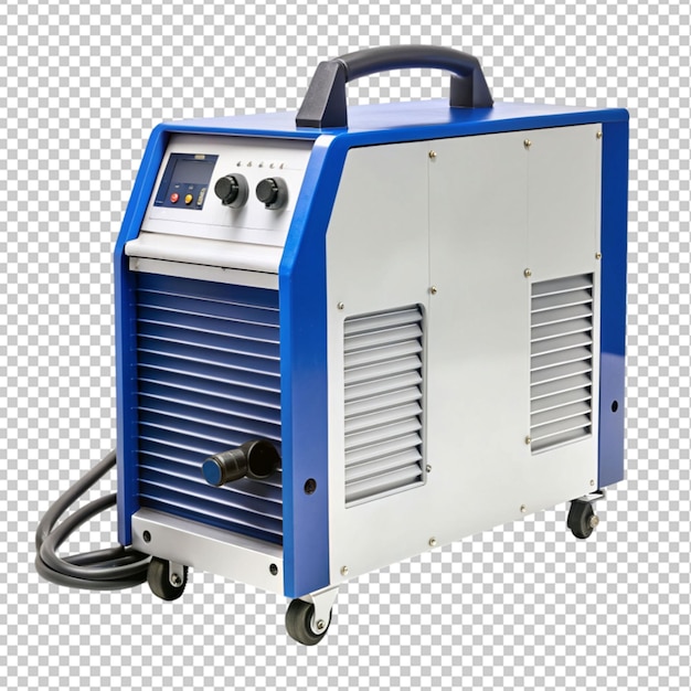 PSD of a Yaskawa motorman artworld arc mini arc welding cell on transparent background