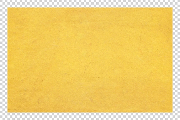 PSD Yellow paper texture on transparent background