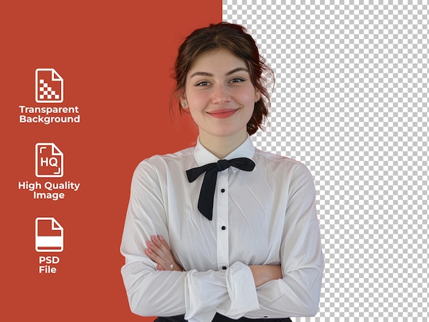 Psd of a young business woman transparent background