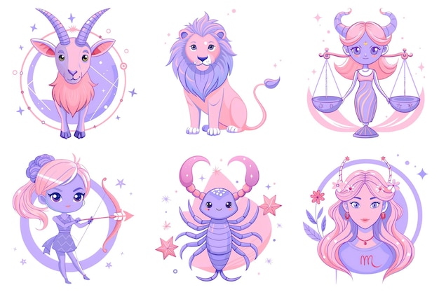 PSD psd zodiac signs elements collection