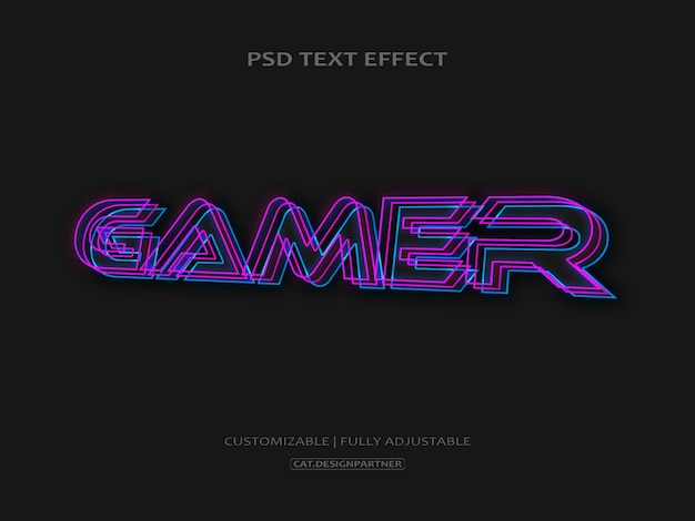 PSD psdtext effects_gamer