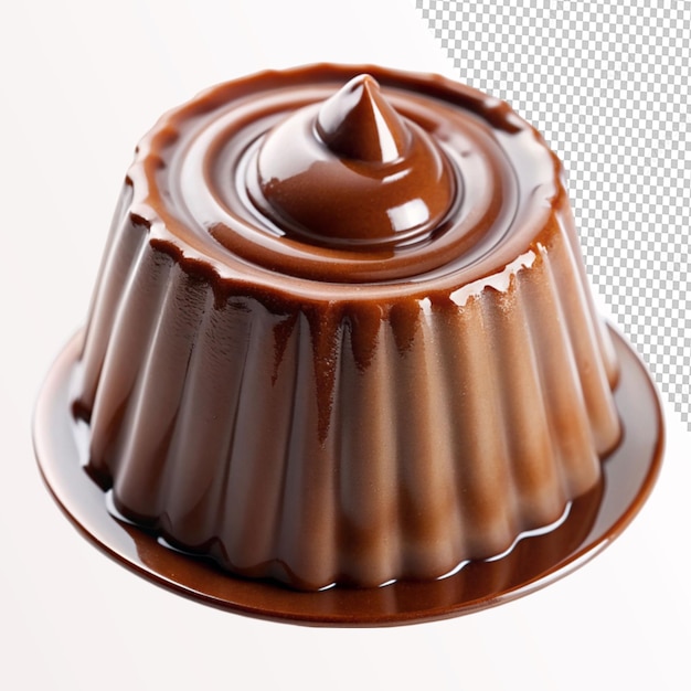 pudding chocolate on transparent background