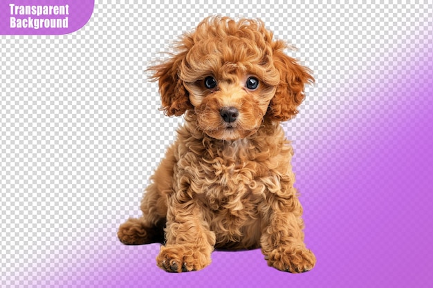 PSD puddle puppy isolated on transparent background