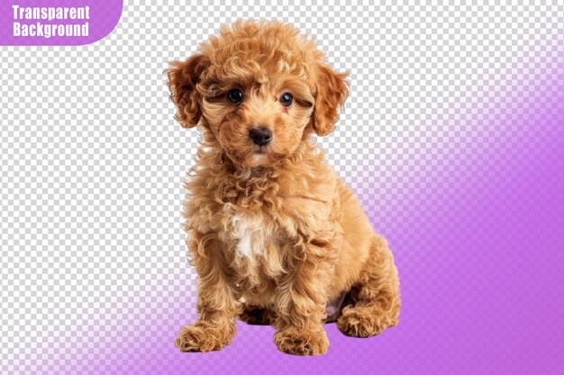 PSD puddle puppy isolated on transparent background