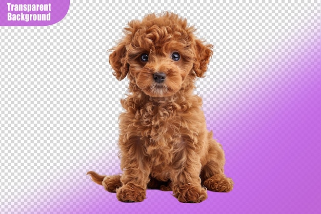 PSD puddle puppy isolated on transparent background