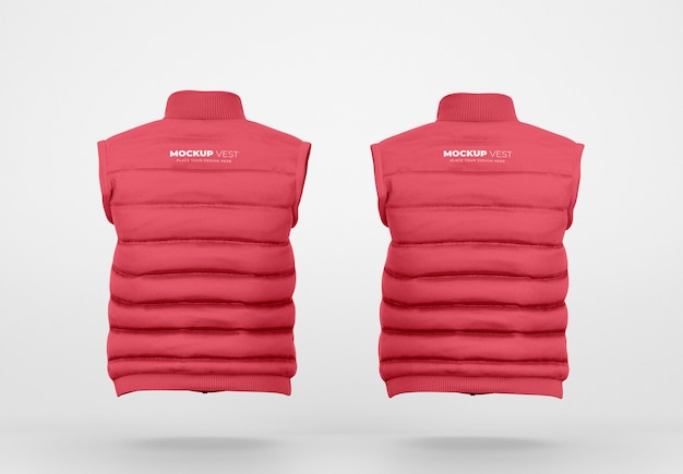 Puffy vest design mockup