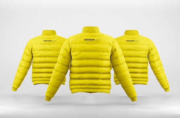 Puffy vest design mockup